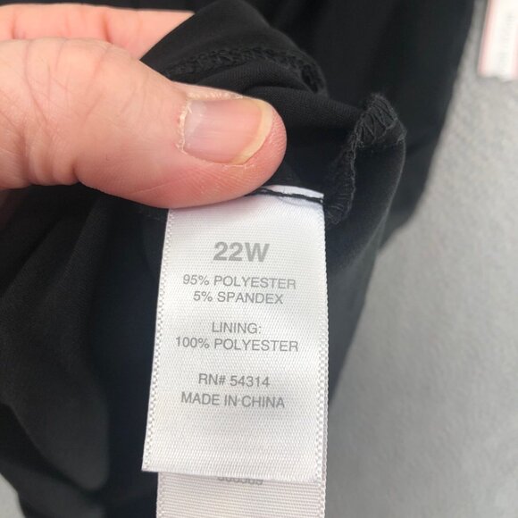 BISOU BISOU Dress Womens 22W Plus Black Sheath Pleated Cut Out Chain Travel Knit - Picture 7 of 13